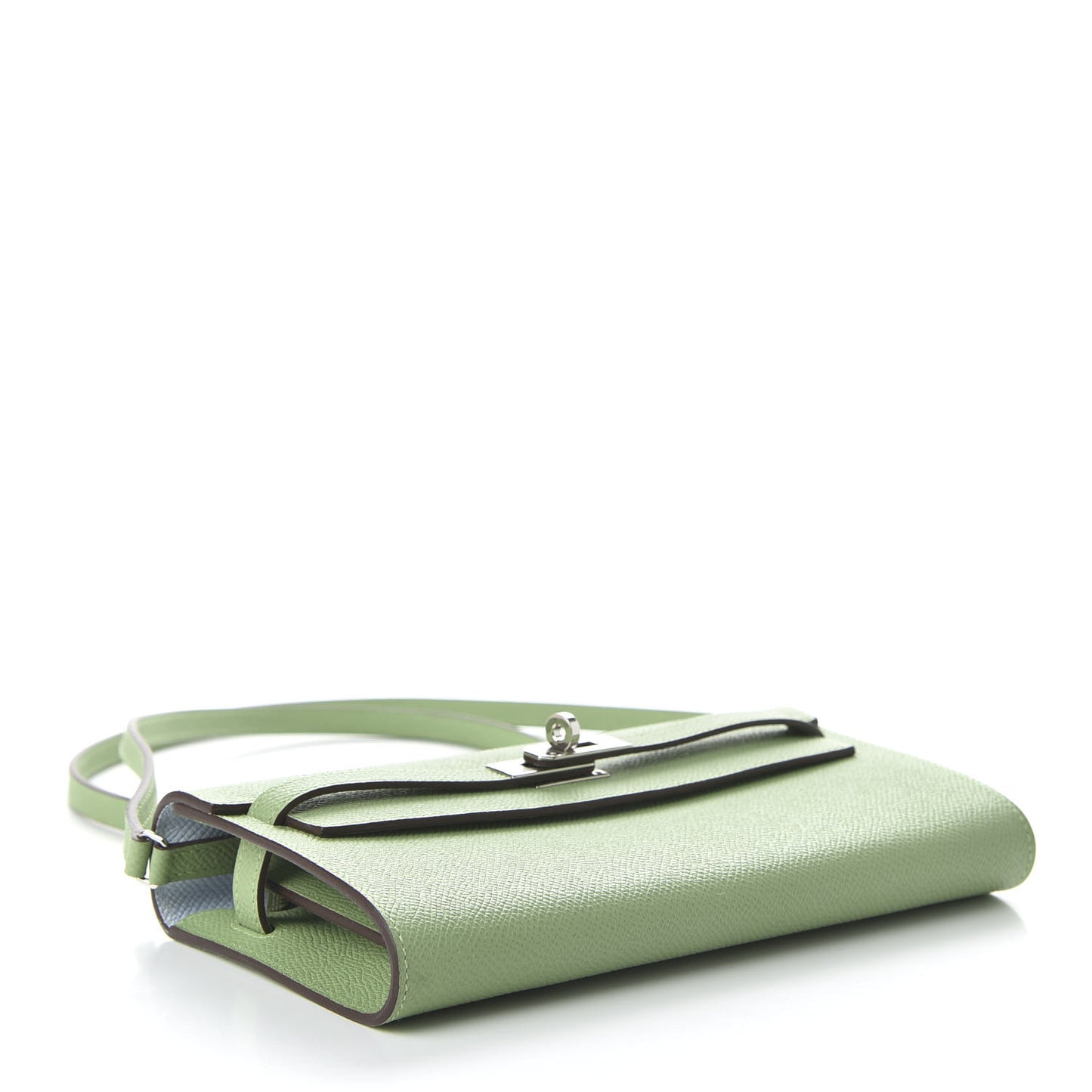 Epsom Verso Kelly Wallet To Go Vert Criquet Bleu Brume