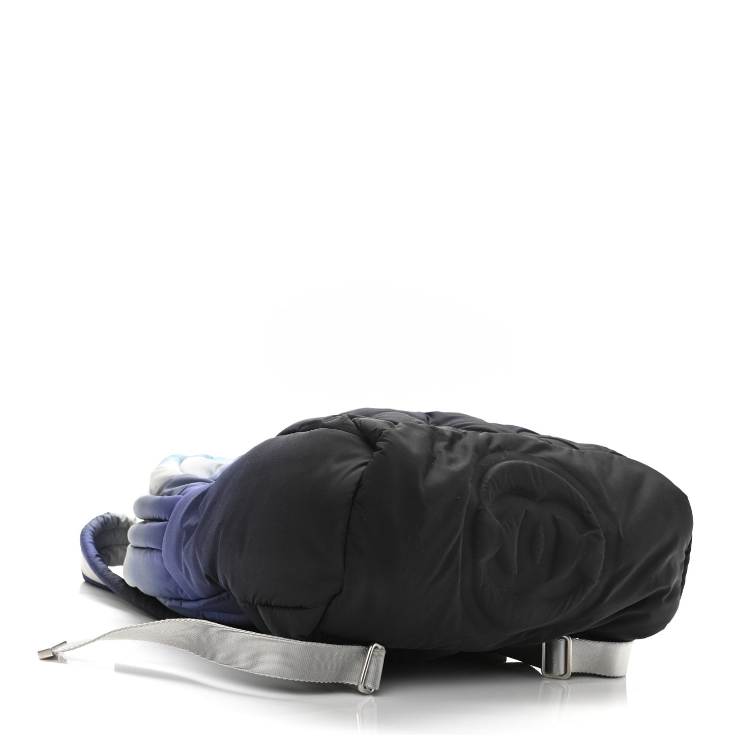 Nylon Embossed Small Doudoune Backpack Black Blue White