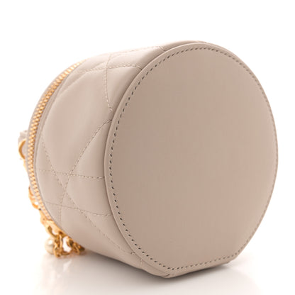 Christian Dior Lambskin Cannage Micro Lady Dior Vanity Case Light Beige 4 of 10