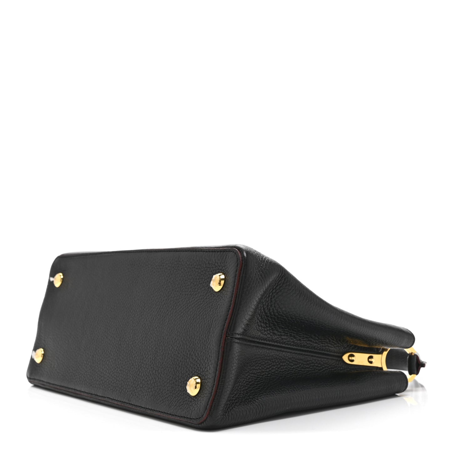 Taurillon Capucines MM Black Fuchsia
