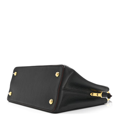 Louis Vuitton Taurillon Capucines MM Black Fuchsia 10 of 10