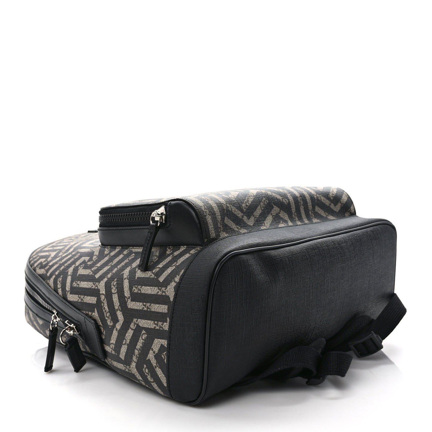 GG Supreme Monogram Caleido Medium Day Backpack Black
