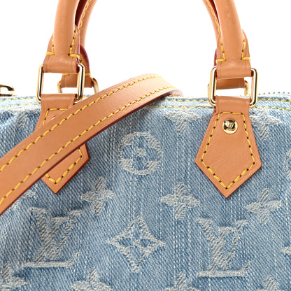Louis Vuitton Monogram Denim Nano Speedy Sky Blue 7 of 9