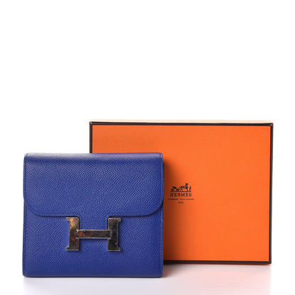 Hermes Epsom Constance Short Wallet Bleu Electrique 8 of 8