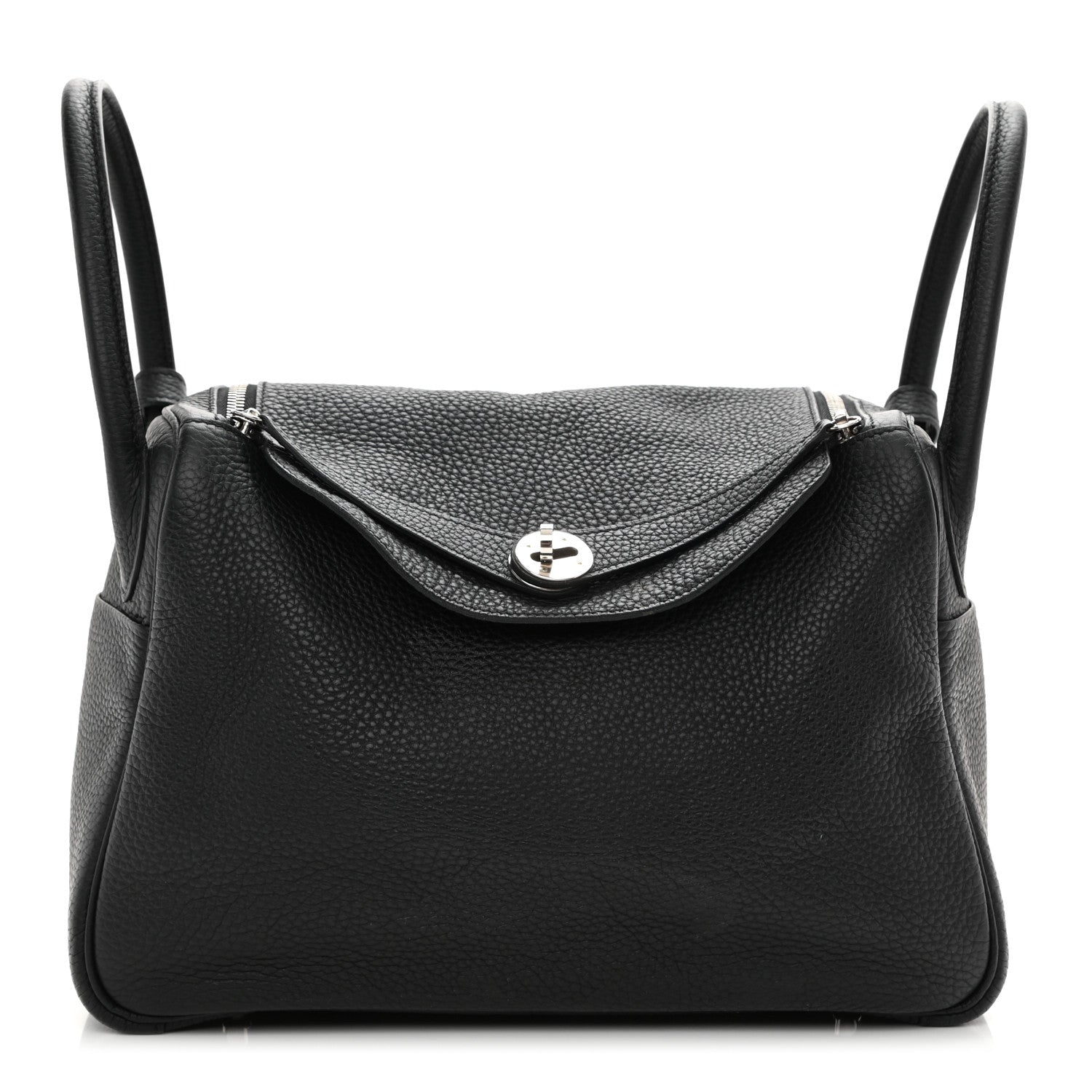 Hermes Taurillon Clemence Lindy 30 Black 1 of 10