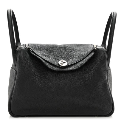 Hermes Taurillon Clemence Lindy 30 Black 1 of 10