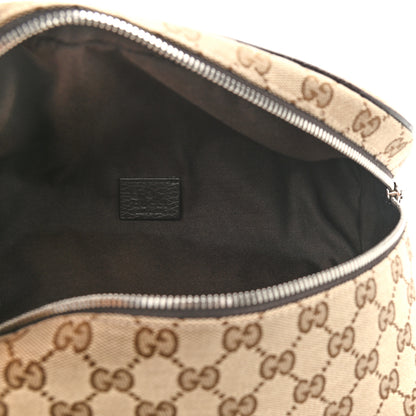 Gucci Monogram Dollar Calfskin Waist Pouch Beige Ebony Testa di Moro Marrone Scuro 5 of 9