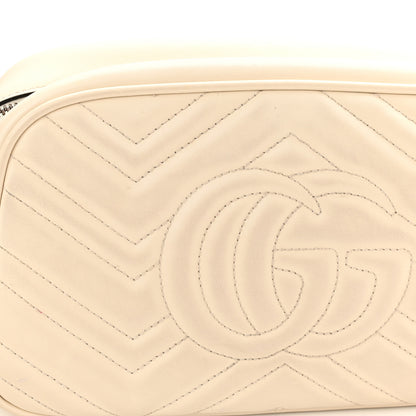 Gucci Calfskin Matelasse Small GG Marmont Chain Shoulder Bag White 11 of 15