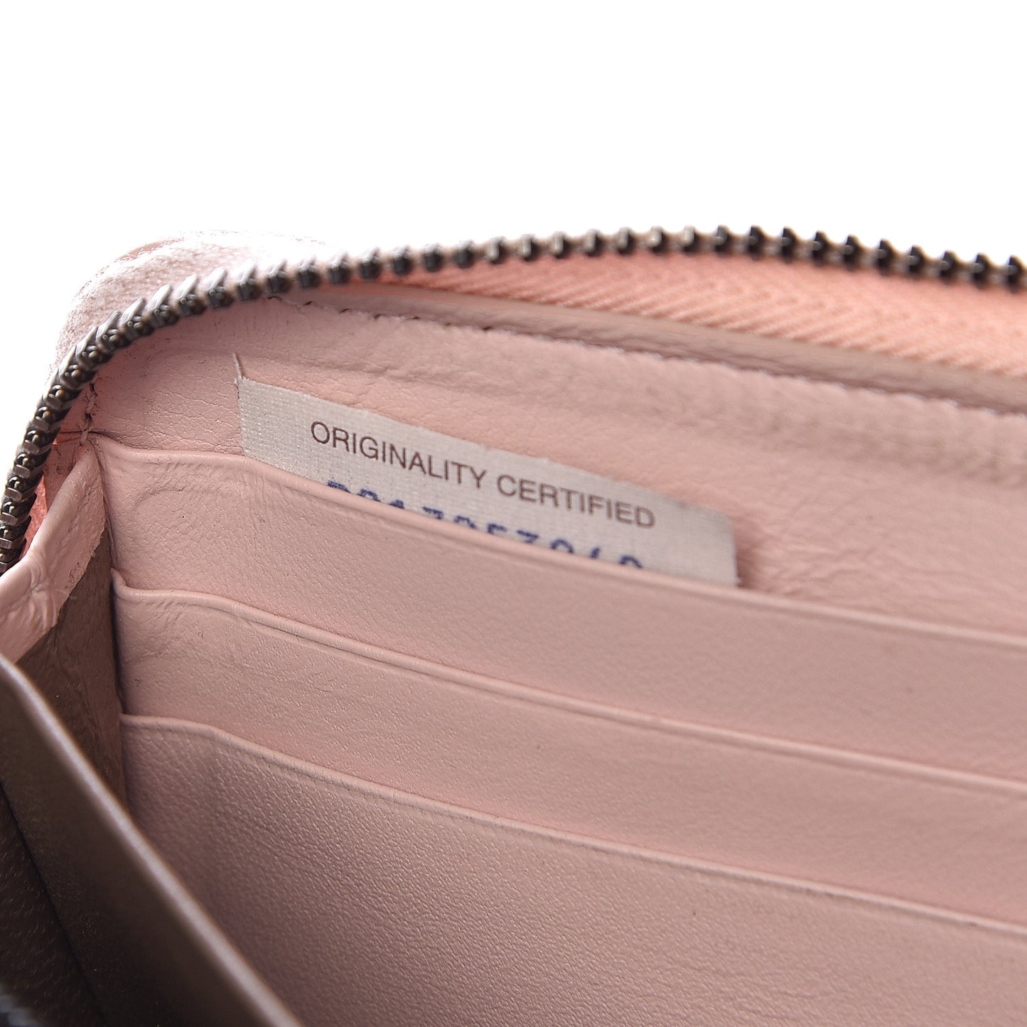 Nappa Intrecciato Zip Around Wallet Lotus