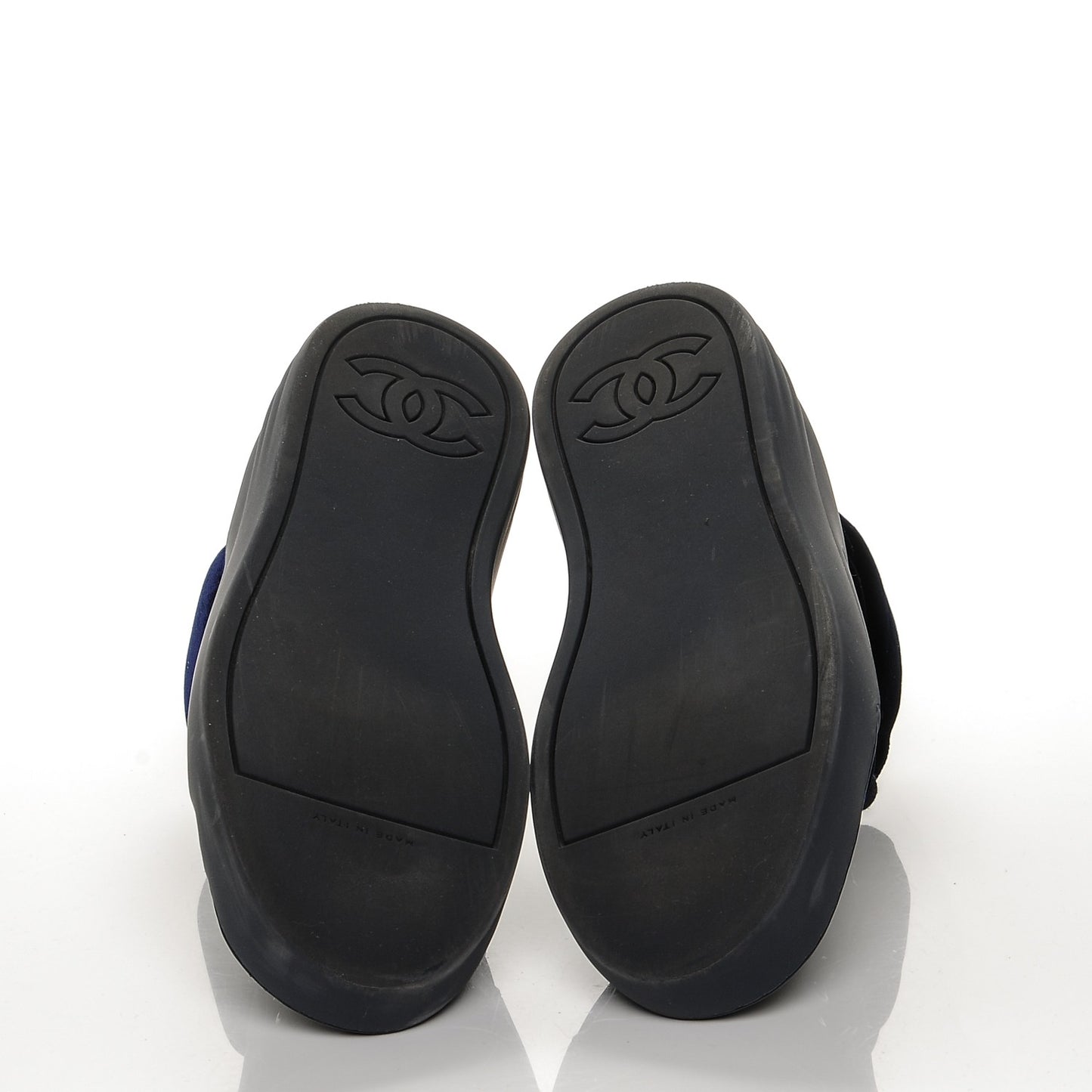 Calfskin Velvet CC Sneakers 41 Black Blue