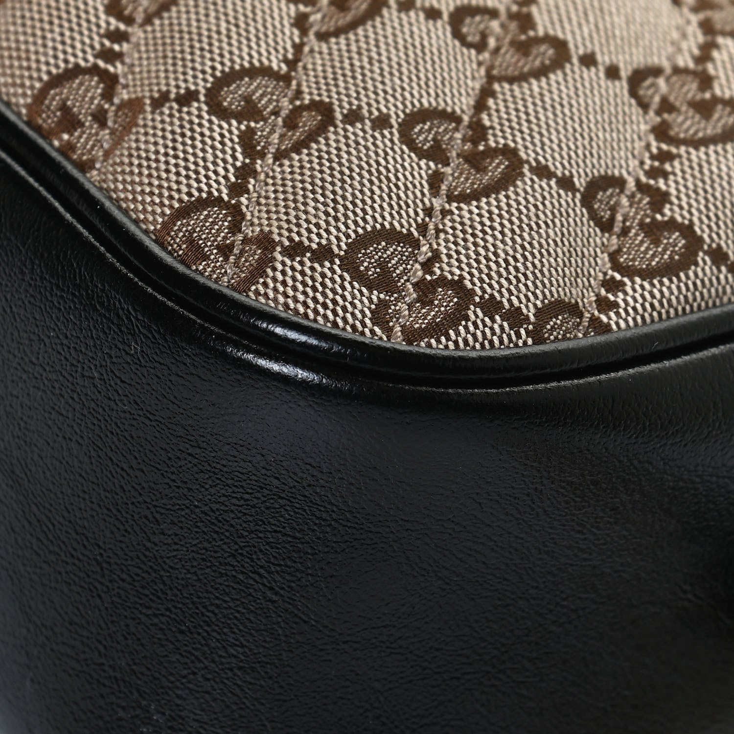 Gucci Monogram Matelasse Diagonal Small GG Marmont Chain Shoulder Bag Beige Black 11 of 12
