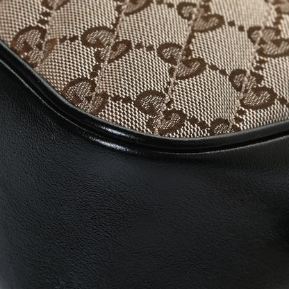 Gucci Monogram Matelasse Diagonal Small GG Marmont Chain Shoulder Bag Beige Black 11 of 12