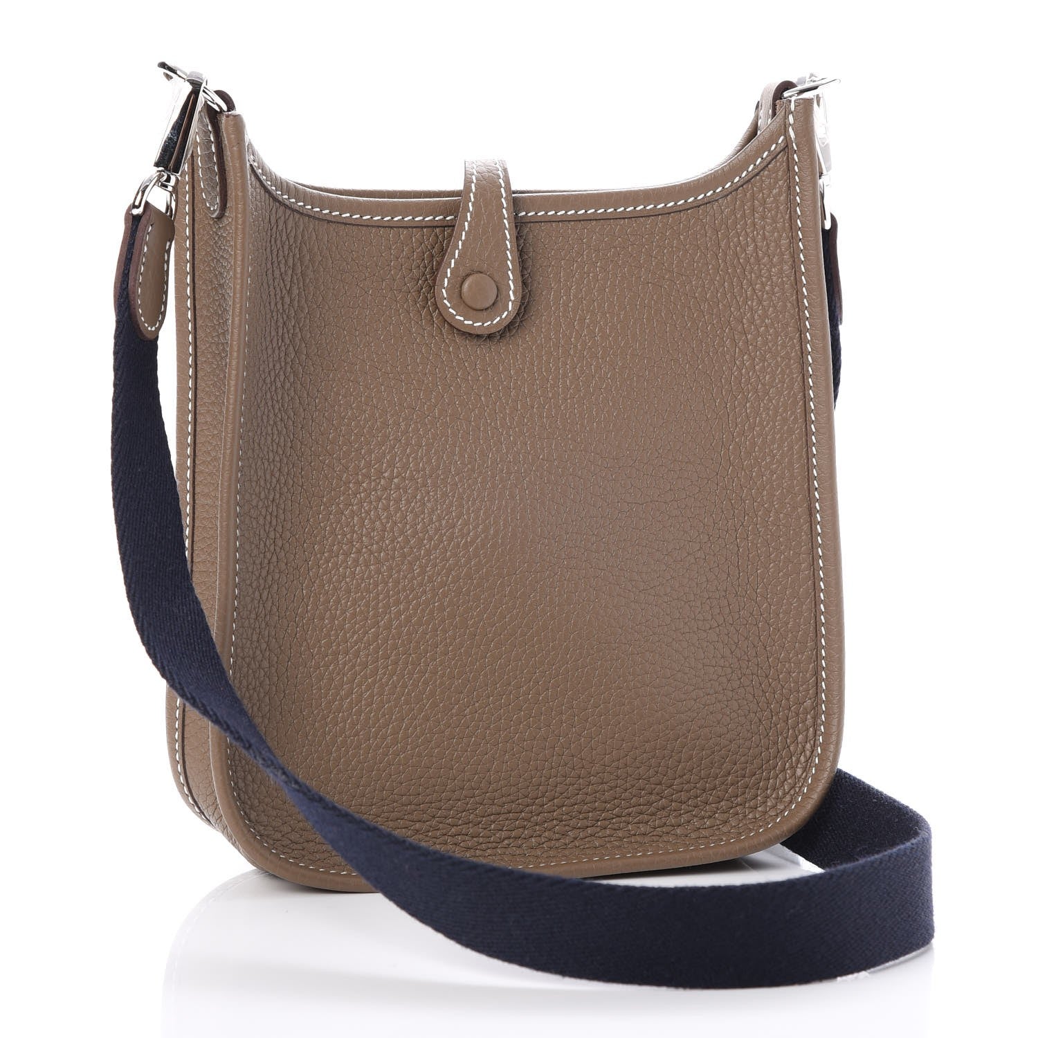 Hermes Taurillon Clemence Amazone Evelyne TPM Etoupe Bleu Indigo 3 of 8