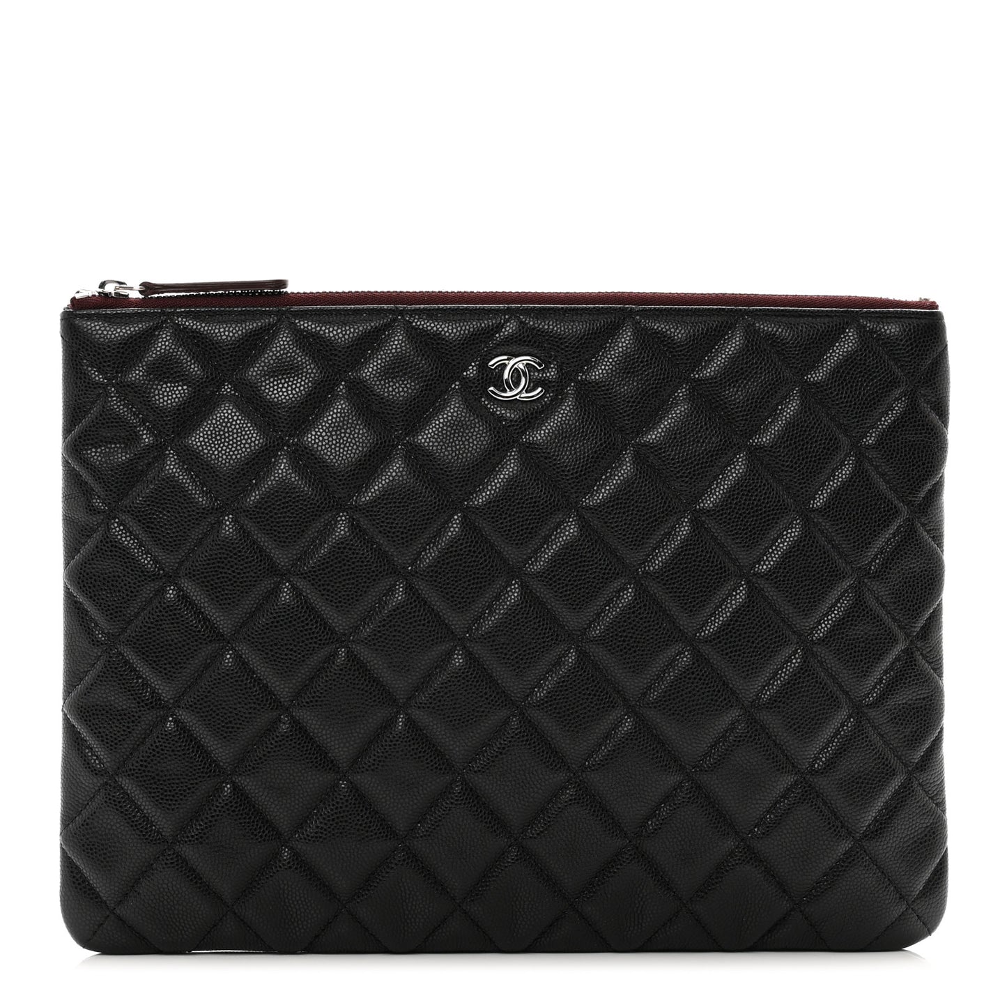 Caviar Quilted Medium Cosmetic Case Black