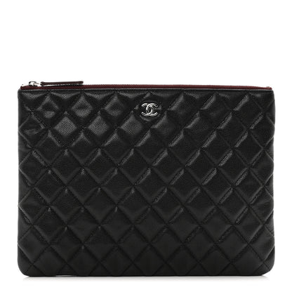 Chanel Caviar Quilted Medium Cosmetic Case Black 1 of 7