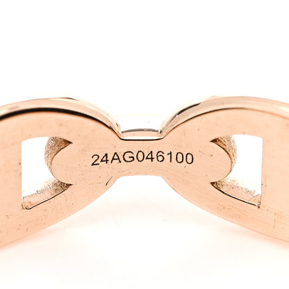 Hermes 18K Rose Gold PM Chaine d'Ancre Enchainee Ring 57 8 6 of 9
