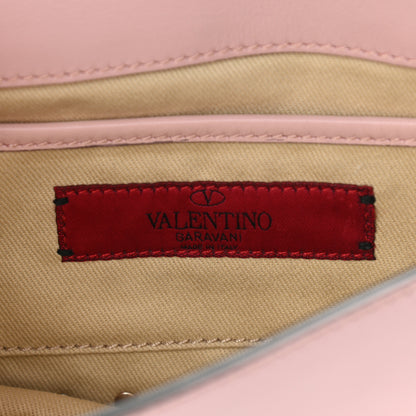 Valentino Garavani Vitello Mini Rockstud Flap Saddle Crossbody Bag Water Rose 5 of 8