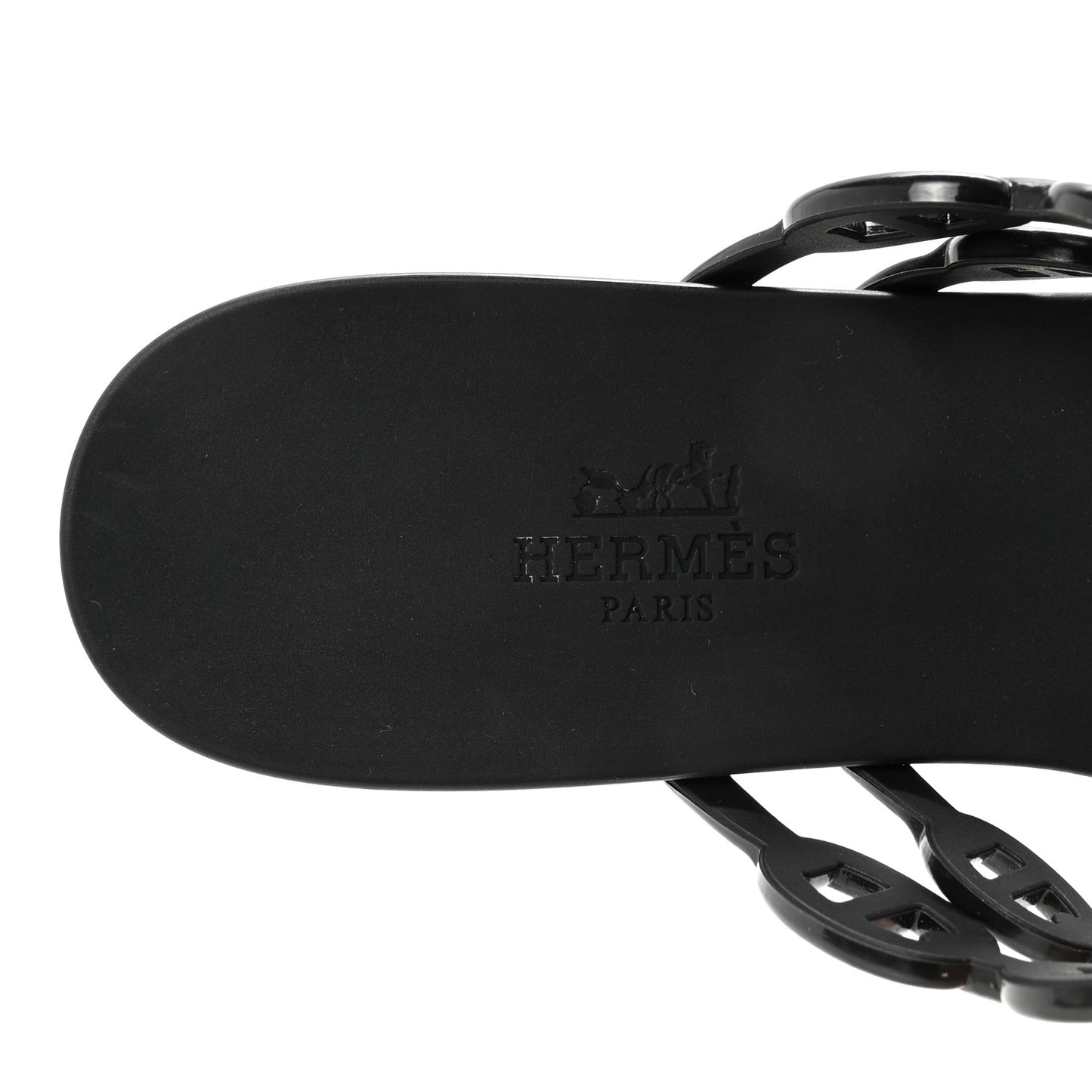 Rubber Chaine d'Ancre Island Sandals 37 Black
