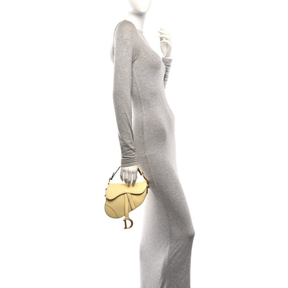 Christian Dior Grained Calfskin Mini Saddle Bag Yellow 2 of 10