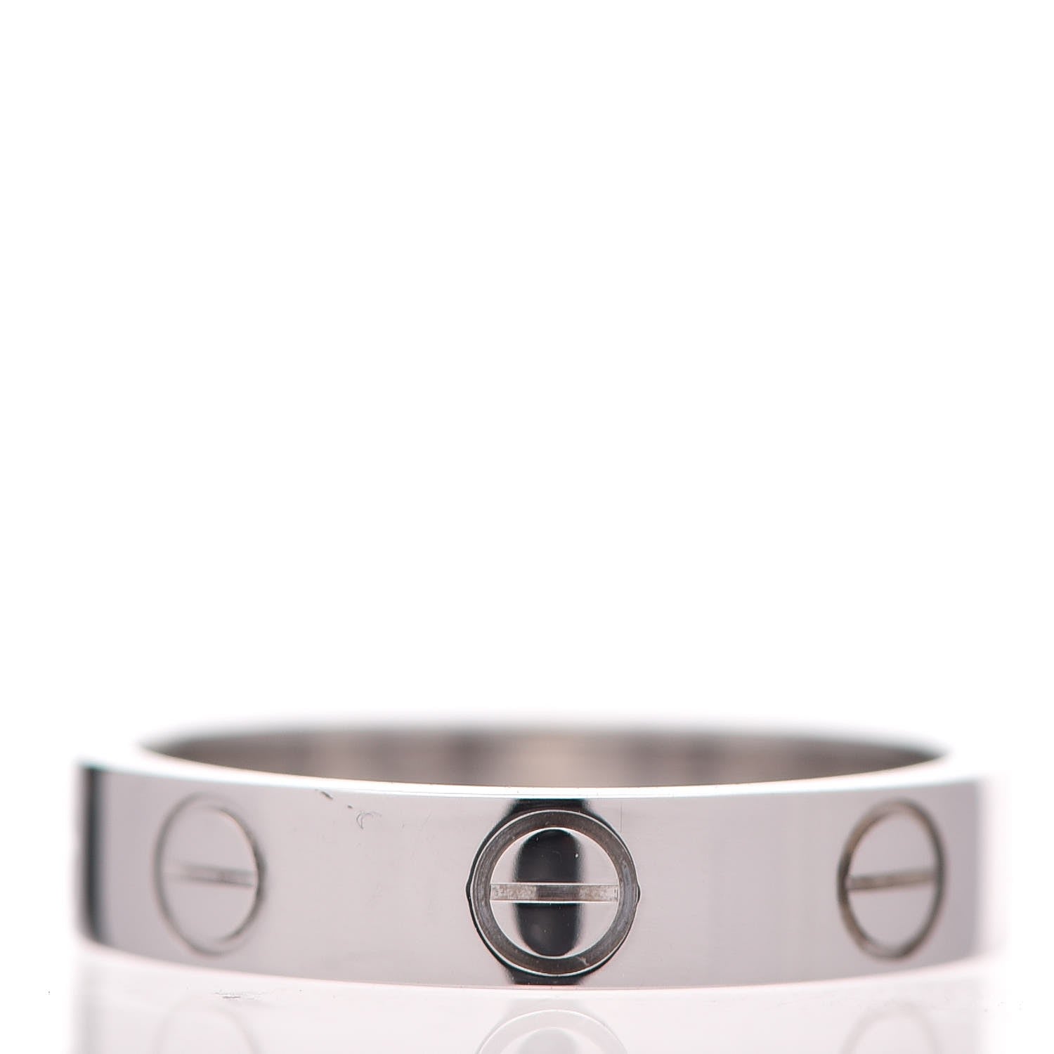 Cartier 18K White Gold 3.5mm LOVE Wedding Band Ring 47 4 3 of 4