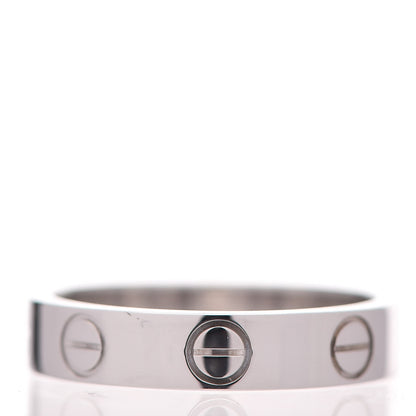 Cartier 18K White Gold 3.5mm LOVE Wedding Band Ring 47 4 3 of 4