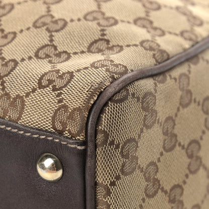 Gucci Monogram Peggy Braided Tote Dark Brown 9 of 14