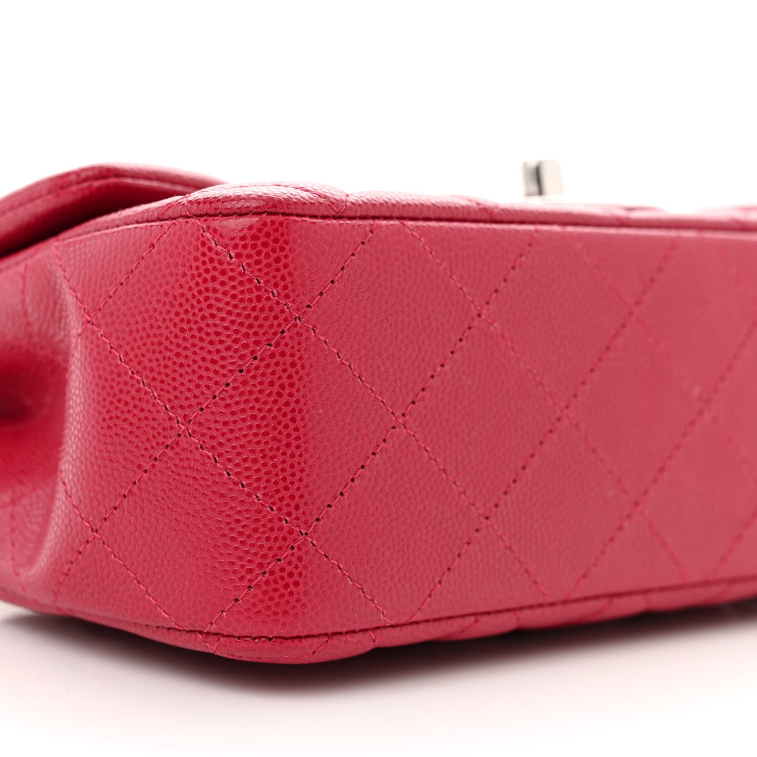 Chanel Caviar Quilted Mini Rectangular Flap Dark Pink 9 of 11
