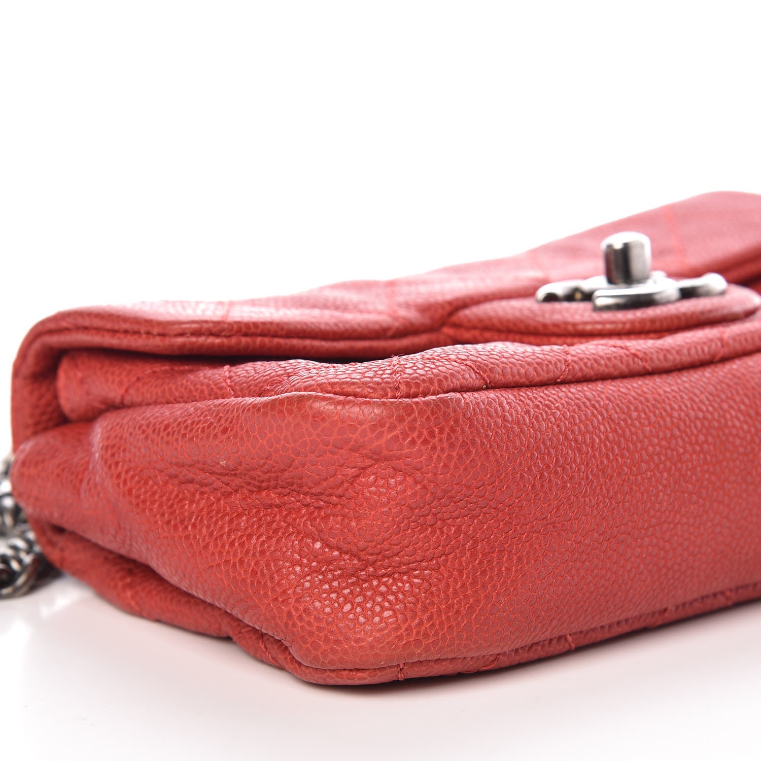 Chanel Caviar Quilted Mini Simply CC Flap Red 8 of 11