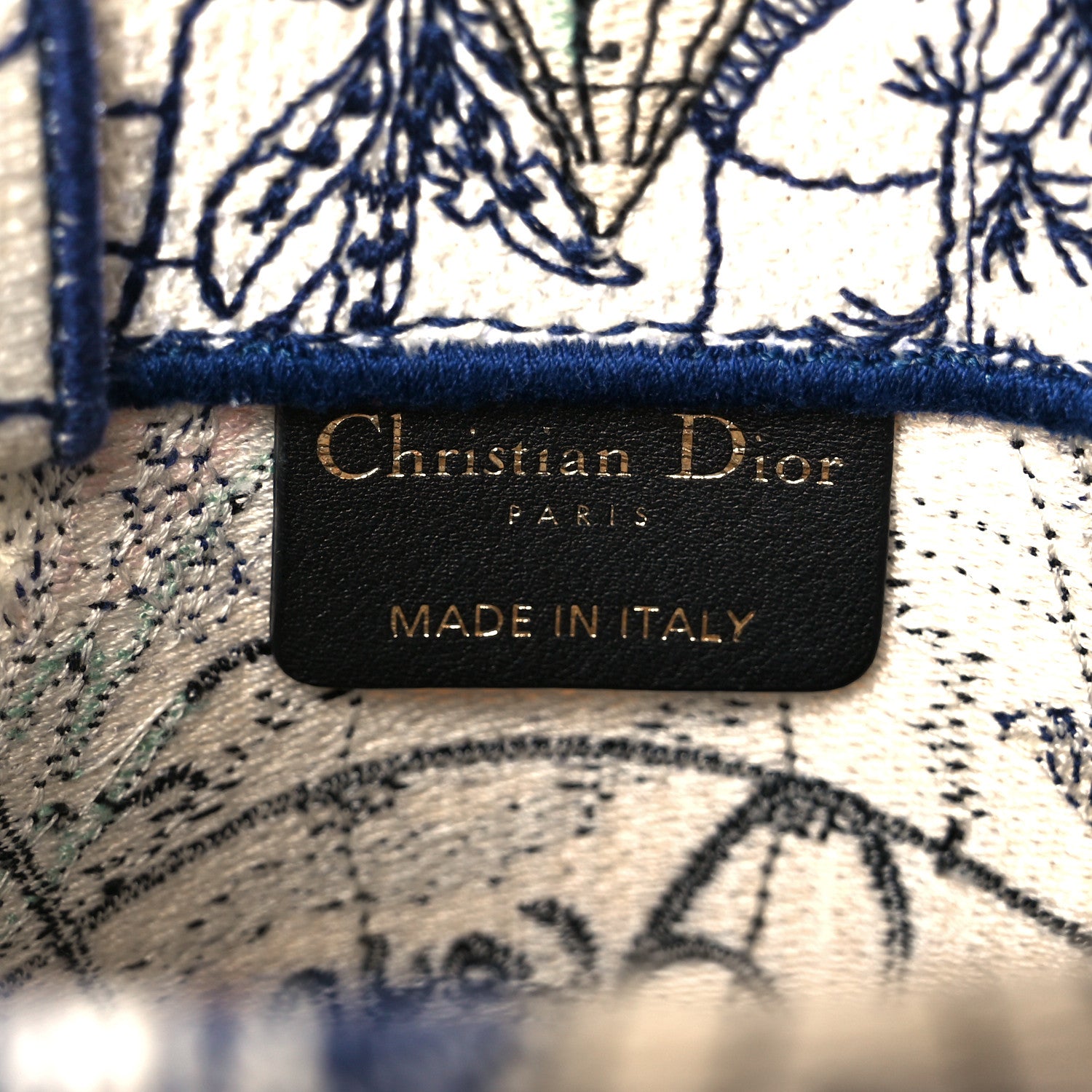 Christian Dior Canvas Embroidered Around The World Vertical Book