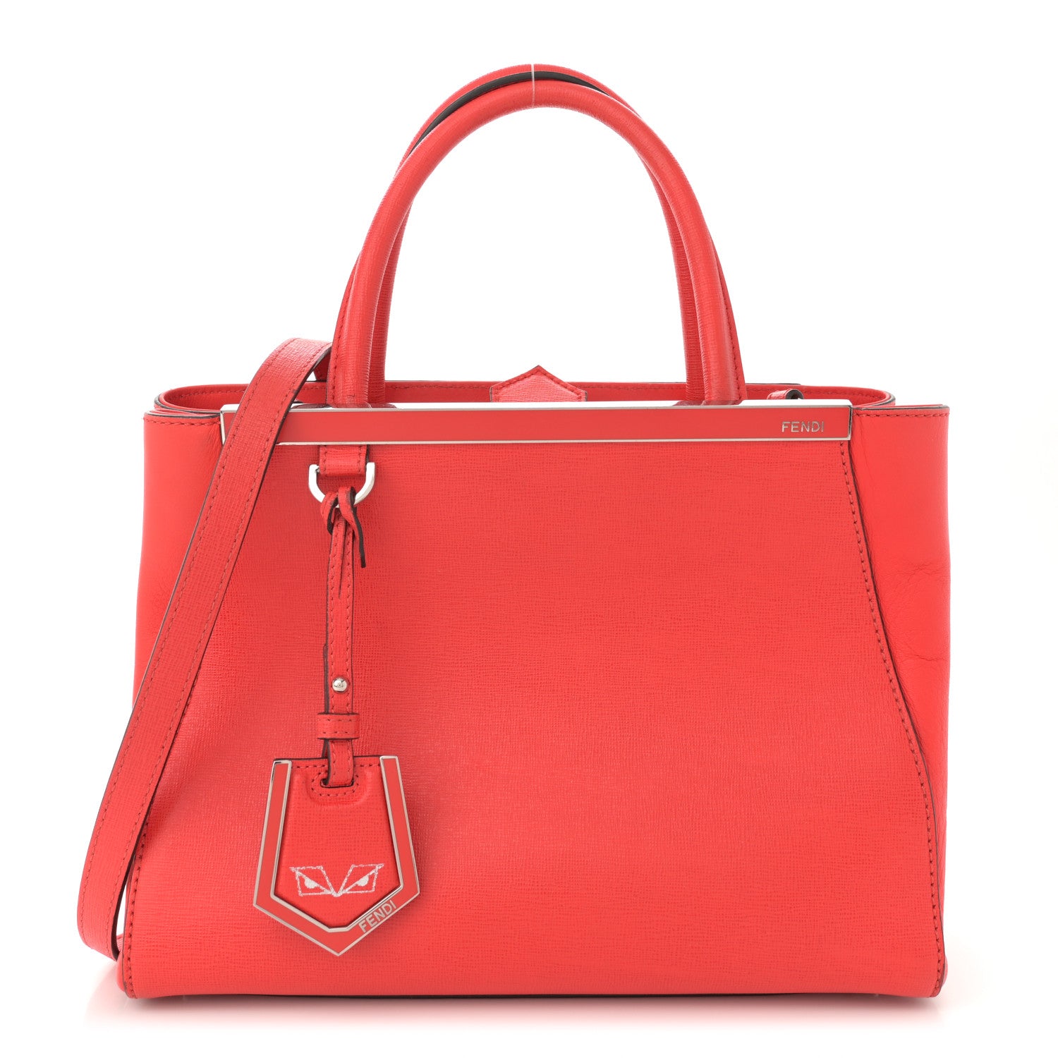 Fendi Vitello Elite Petite 2Jours Tote Papavero 1 of 15