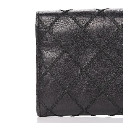 Chanel Calfskin Stitched Fancy CC Long Double Wallet Back 15 of 16