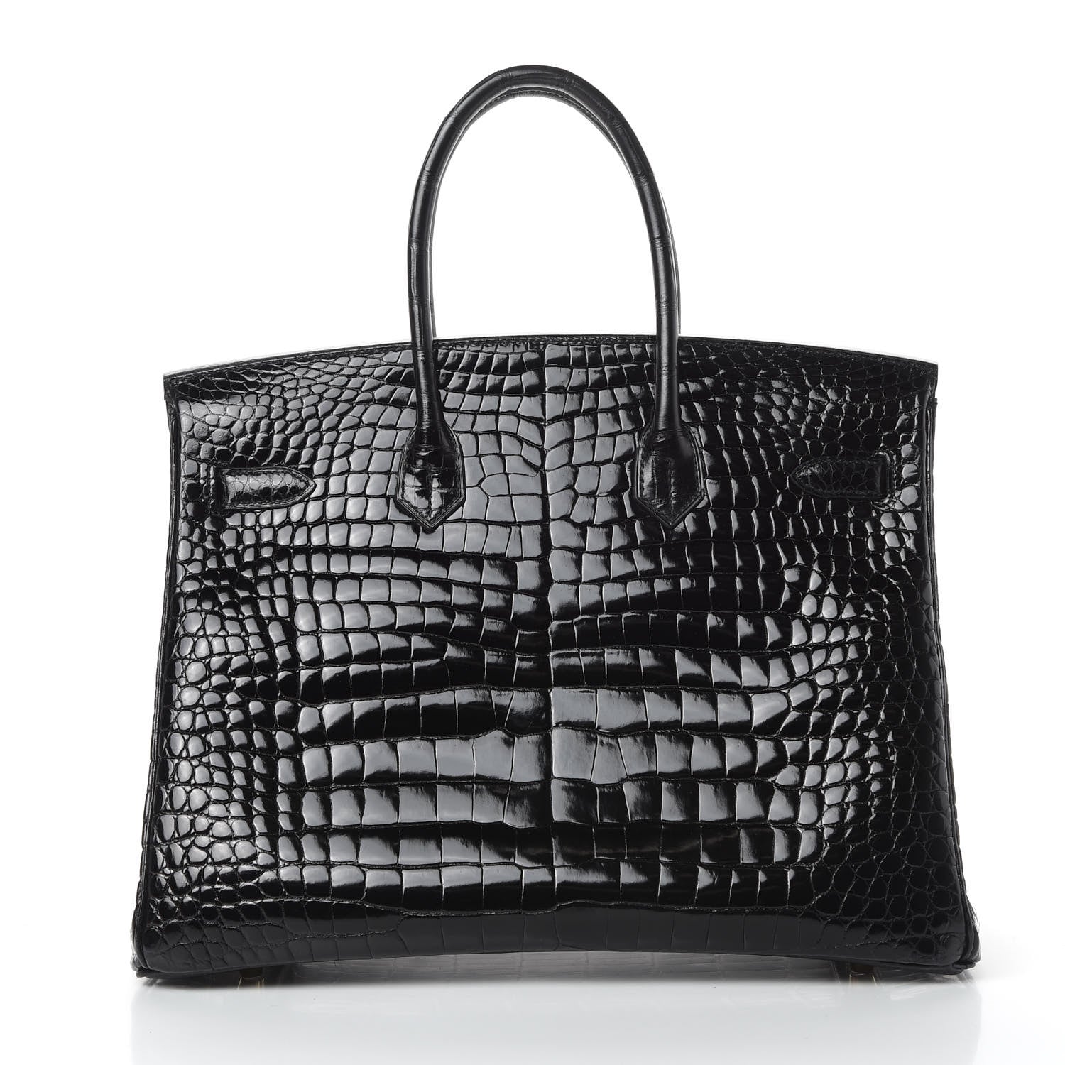 Hermes Shiny Porosus Crocodile Birkin 35 Black 4 of 41