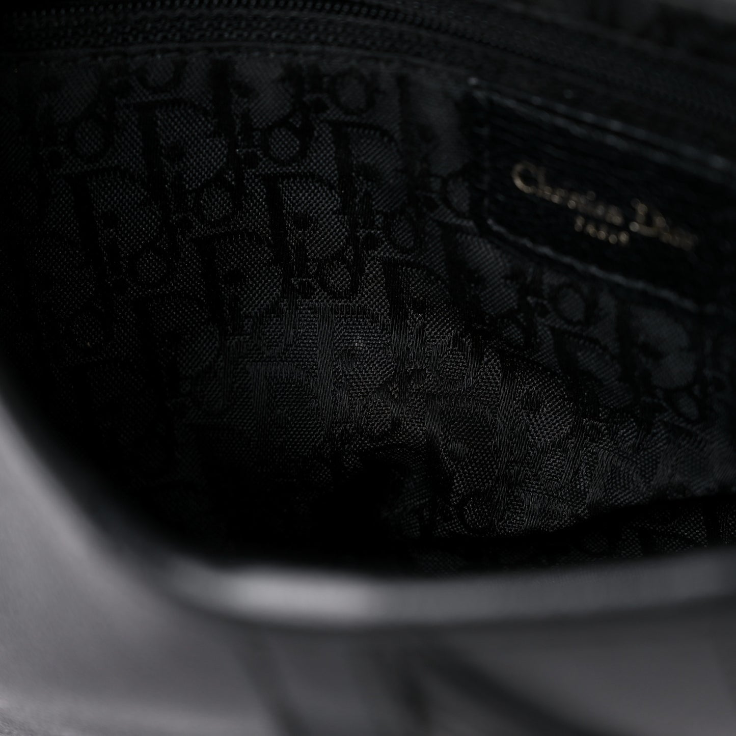 Shiny Goatskin Saddle Bag Black