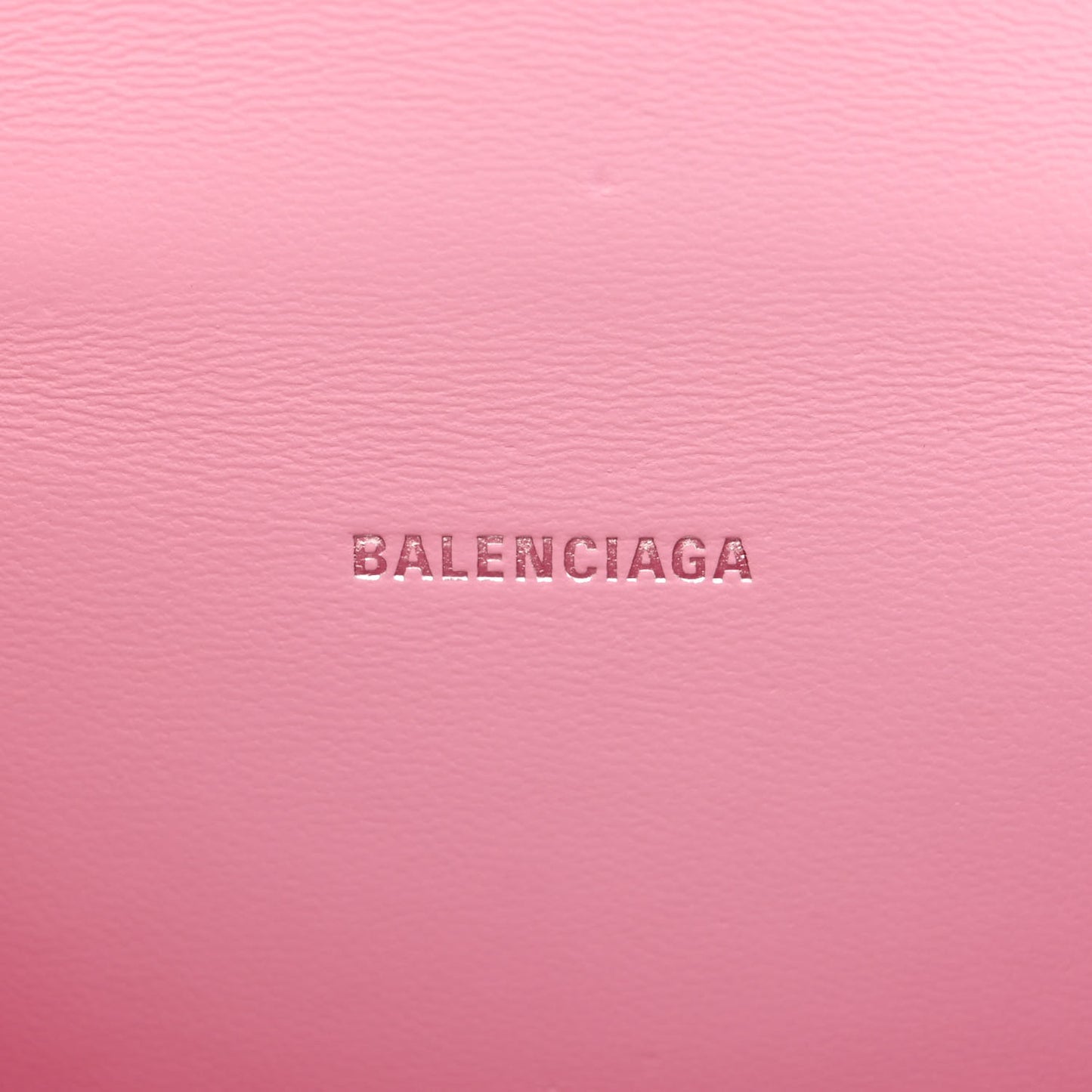 Shiny Calfskin Crocodile Embossed Hourglass Top Handle Bag XS Candy Pink