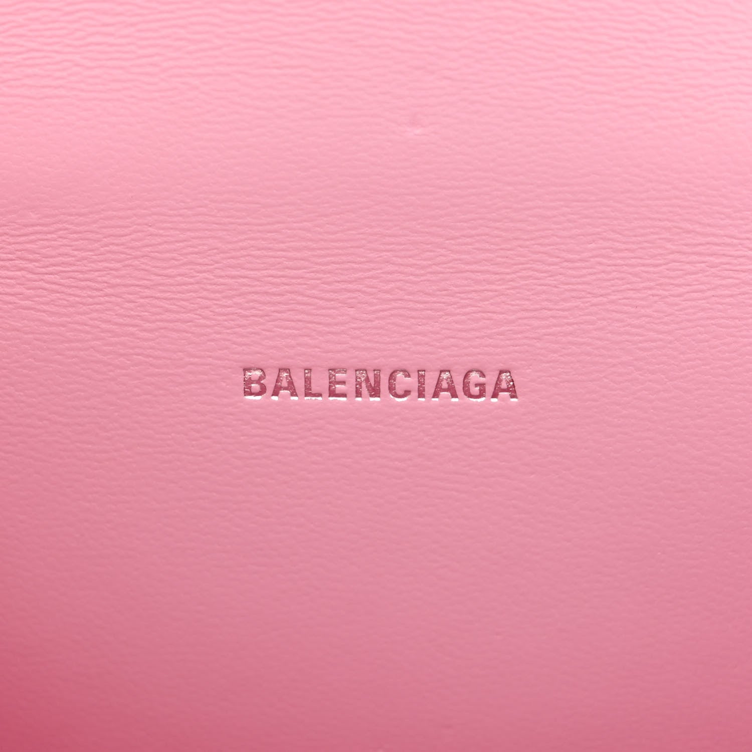 Balenciaga Shiny Calfskin Crocodile Embossed Hourglass Top Handle Bag XS Candy Pink 6 of 14
