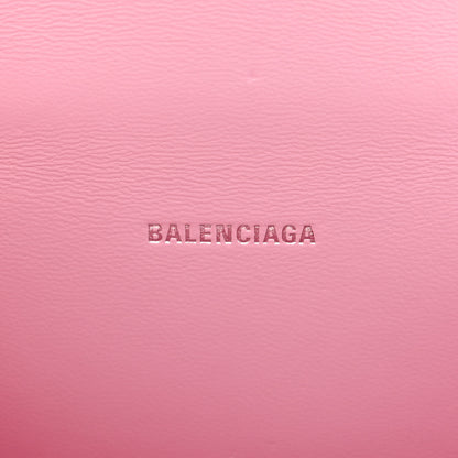 Balenciaga Shiny Calfskin Crocodile Embossed Hourglass Top Handle Bag XS Candy Pink 6 of 14