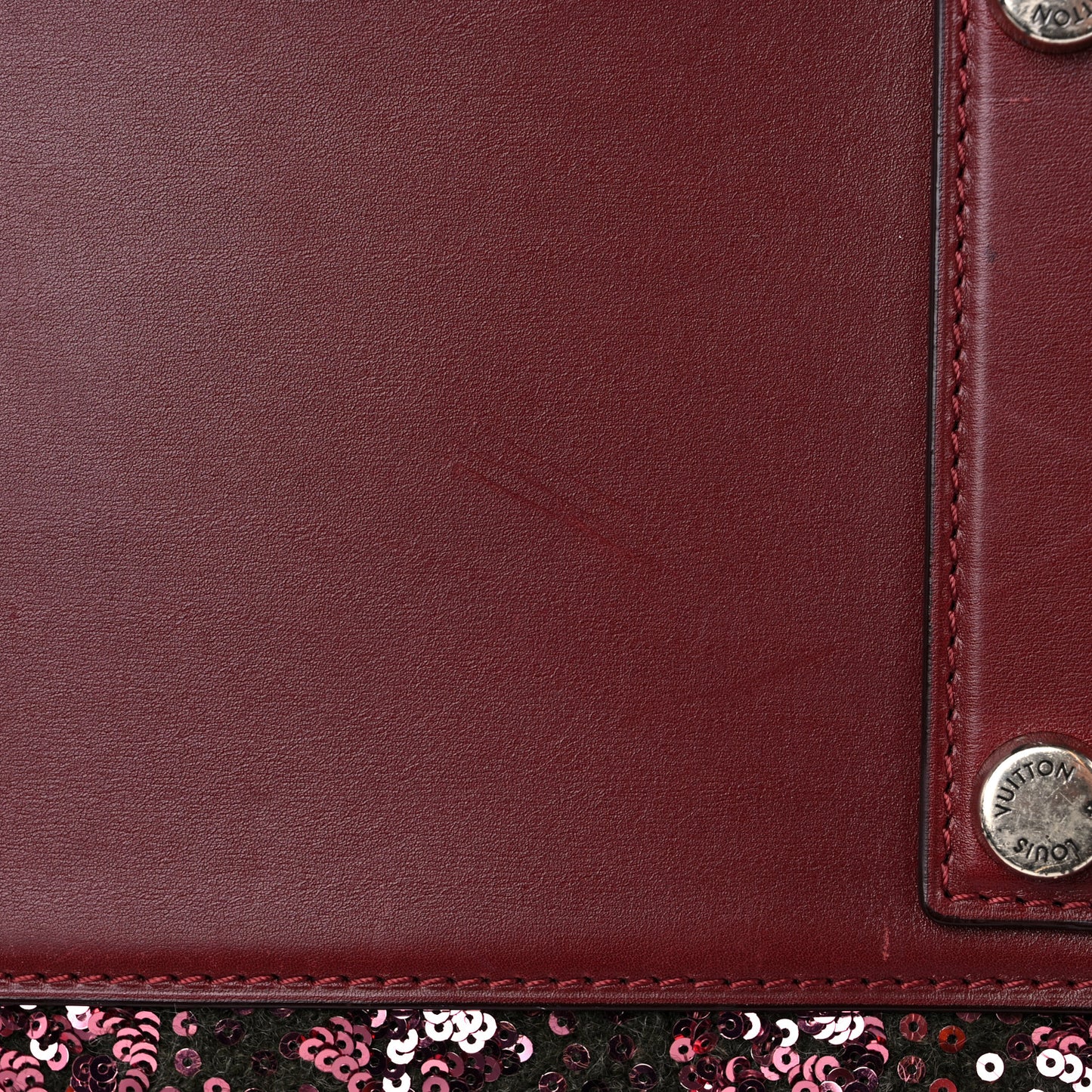 Sequin Monogram Sunshine Express Speedy Burgundy