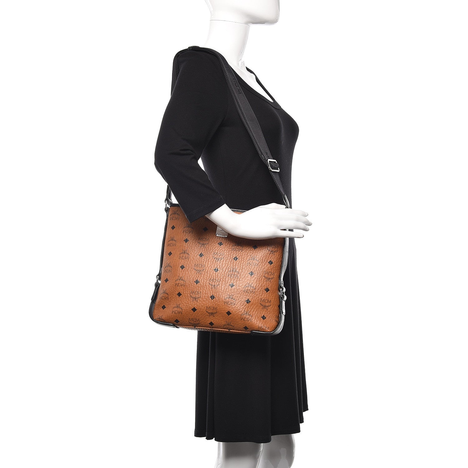 MCM Visetos Crossbody Messenger Cognac 2 of 10