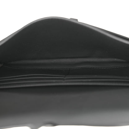 Christian Dior Ultra Matte Calfskin Saddle Chain Wallet Pouch Black 6 of 10
