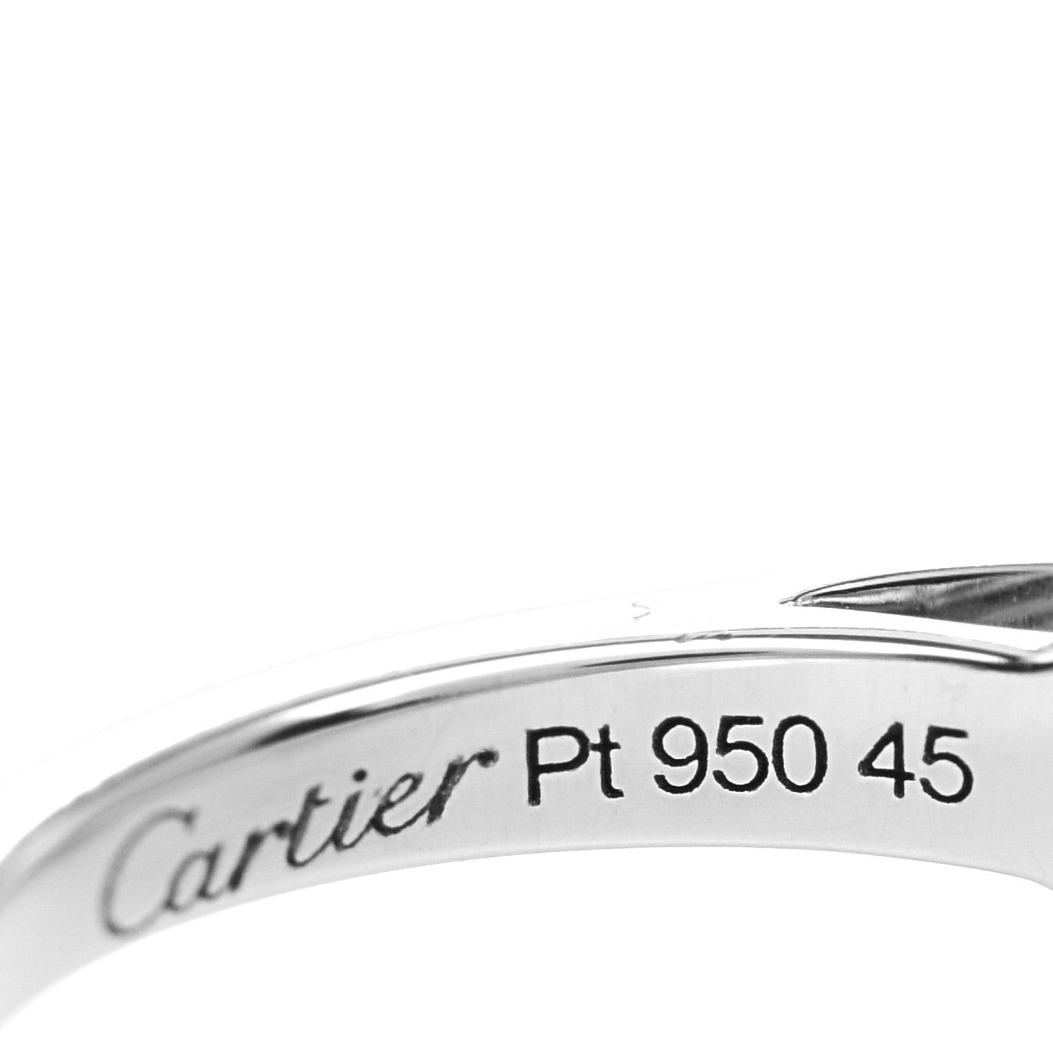 Cartier Platinum Diamond .75ct Solitaire 1895 Engagement Ring 45 3.25 5 of 6