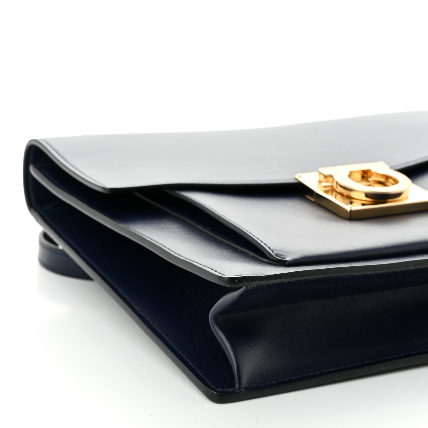 Calfskin Marisol Top Handle Shoulder Bag Navy