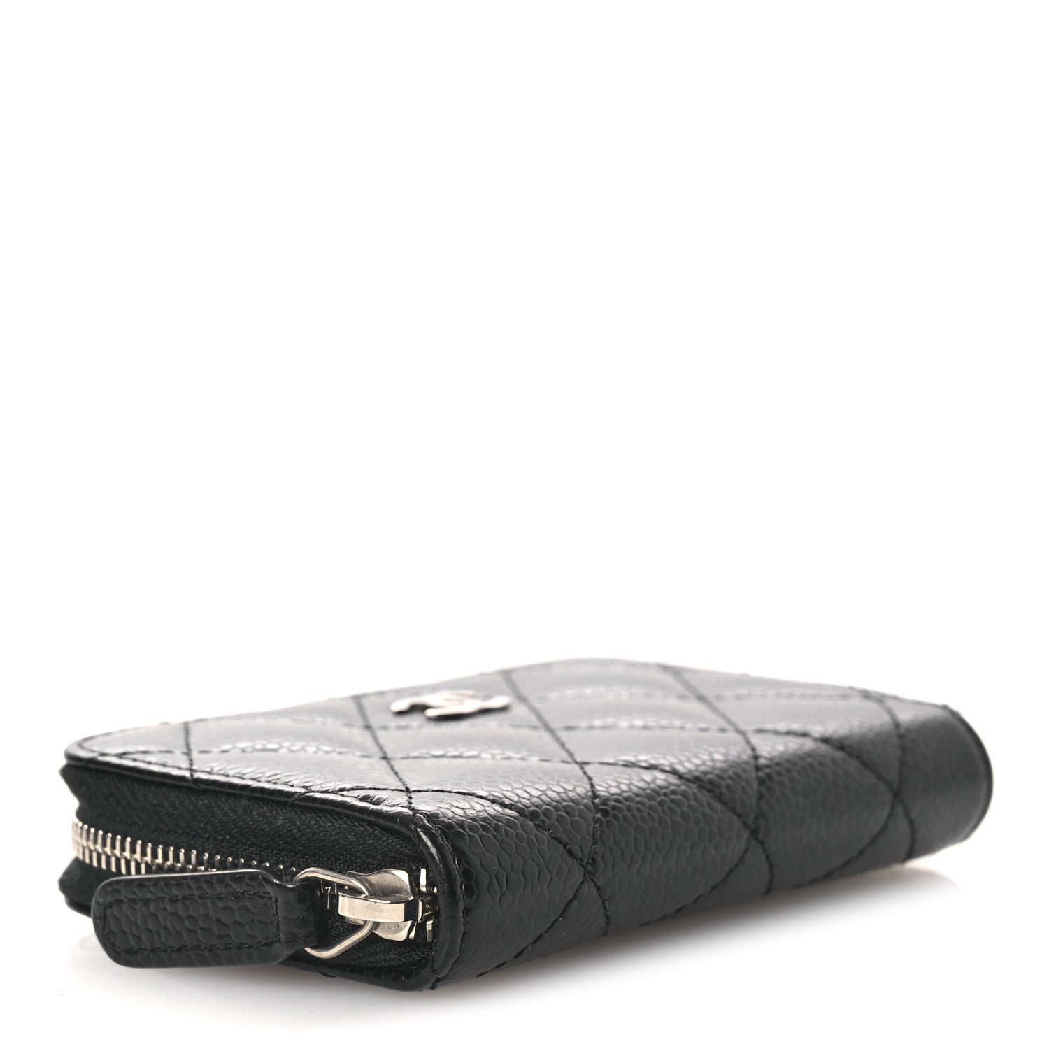 Chanel Caviar Quilted Zip Coin Purse Black 4 of 9