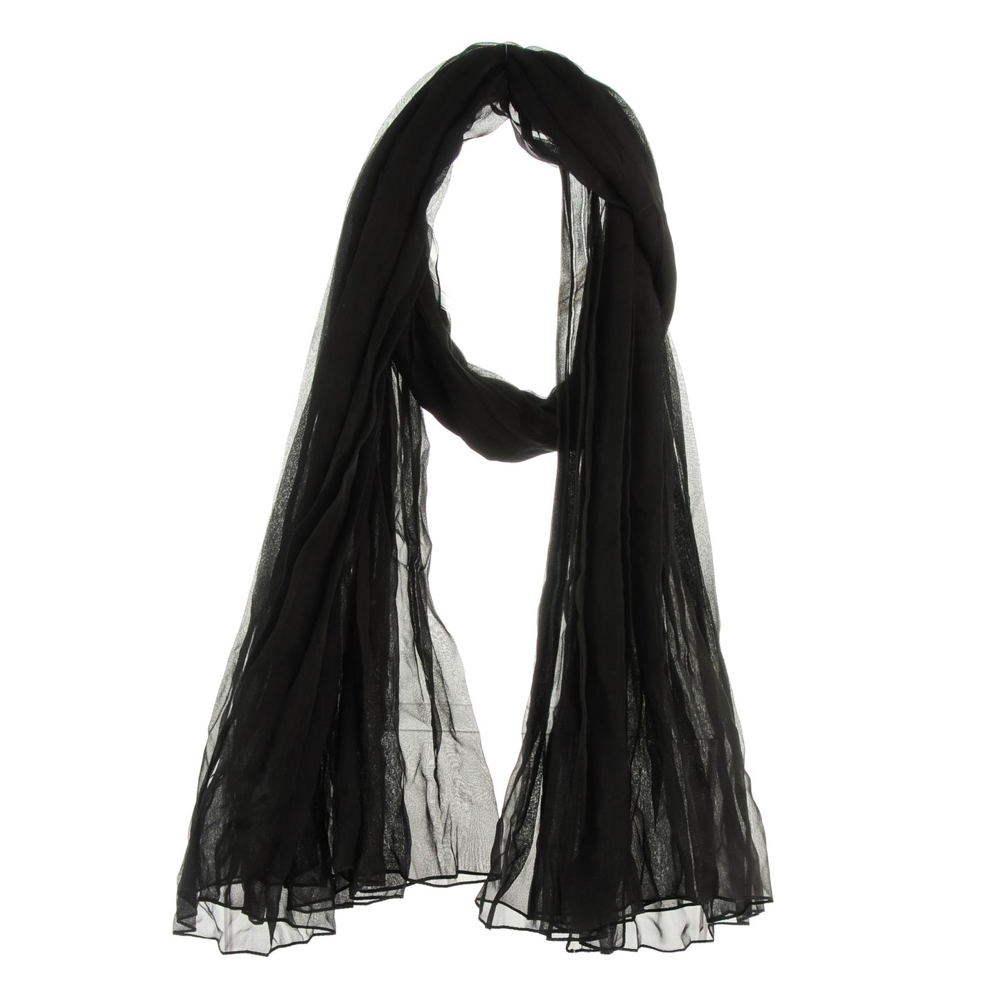 Silk CC Scarf Black