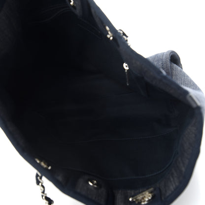 Chanel Denim Small Deauville Tote Dark Blue 5 of 10
