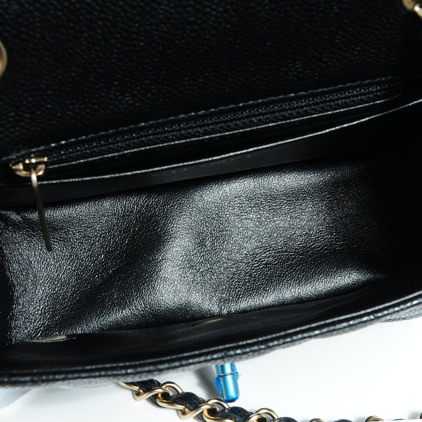 Caviar Quilted Mini Square Flap Bag Black