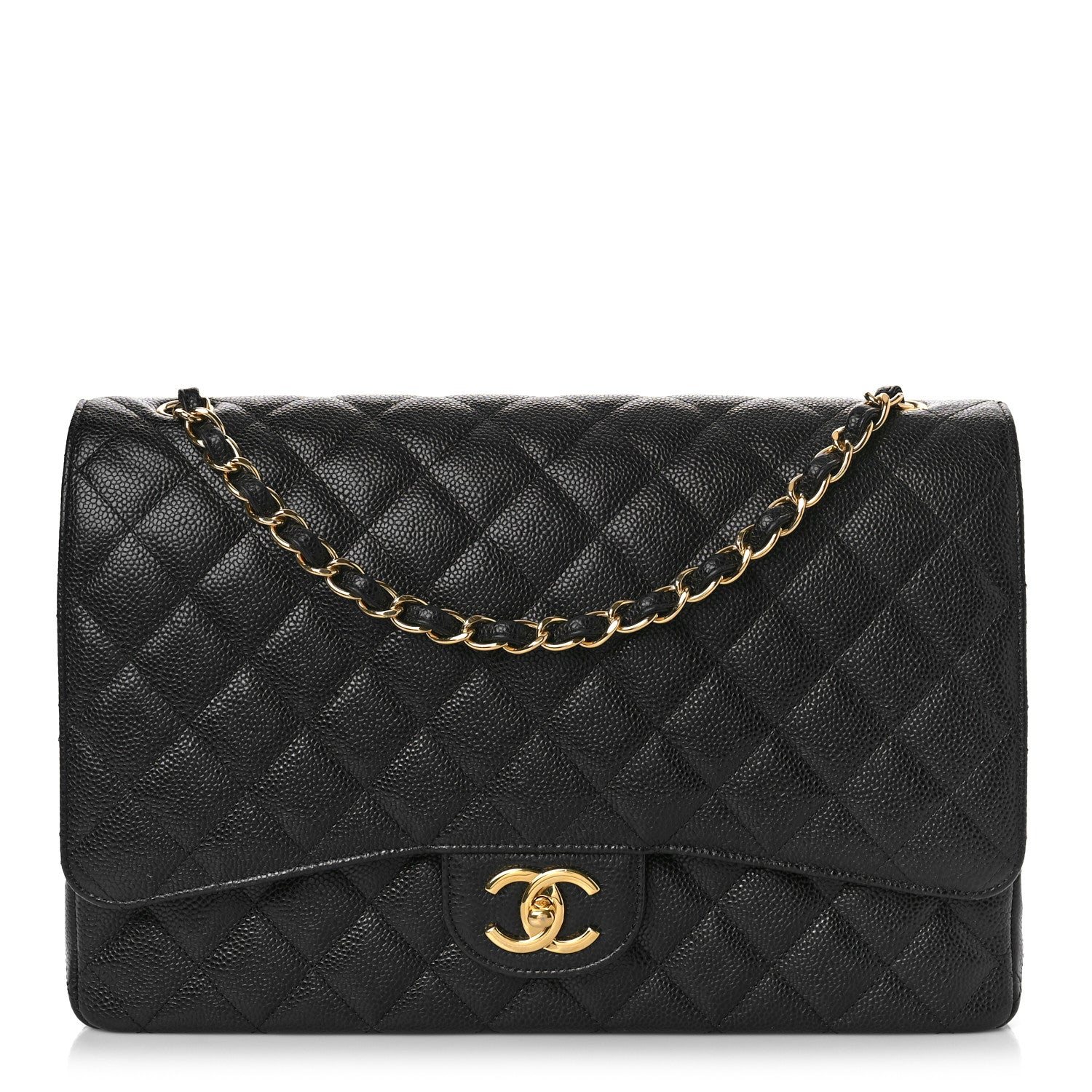 Chanel Caviar Quilted Maxi Double Flap Black 1 of 13