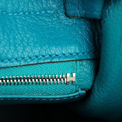 Hermes Chevre Mysore Kelly Retourne 32 Bleu Paon 13 of 23