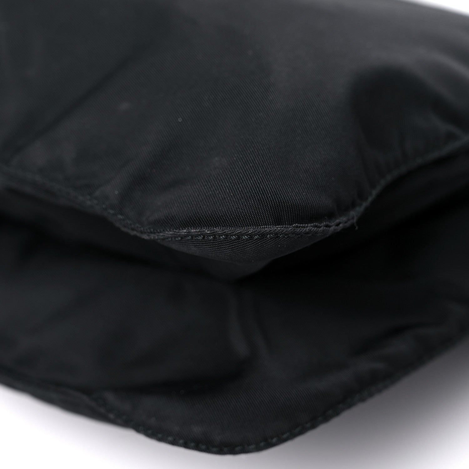 Prada Tessuto Nylon Saffiano Flat Messenger Bag Black 10 of 17