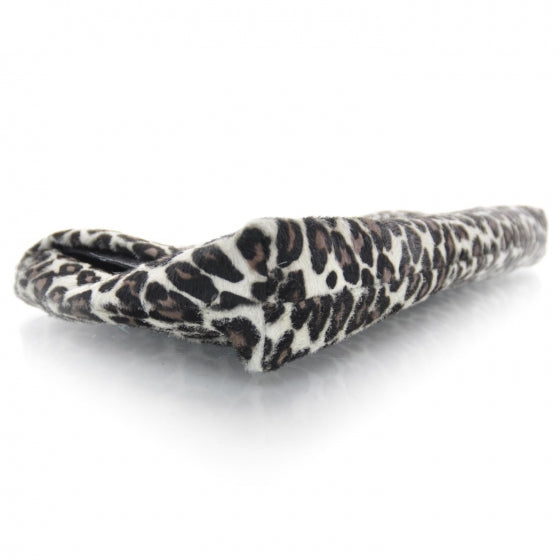 Nancy Gonzalez Leopard Print Pony Hair Crocodile Clutch - SIGNED 3 of 7