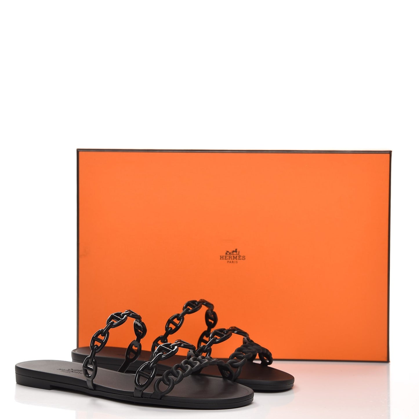 Rubber Chaine d'Ancre Rivage Sandals 36 Black